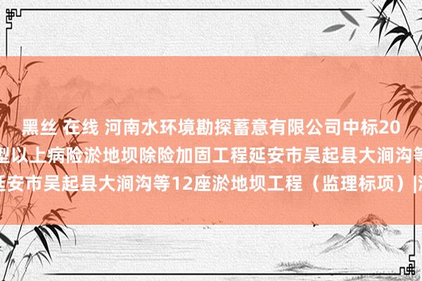 黑丝 在线 河南水环境勘探蓄意有限公司中标2024年度黄土高原地区中型以上病险淤地坝除险加固工程延安市吴起县大涧沟等12座淤地坝工程（监理标项）|浮图区